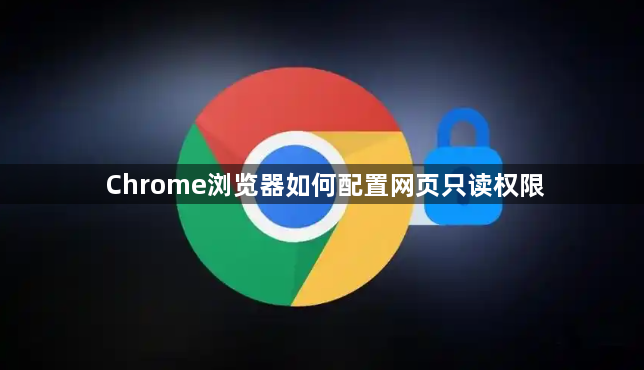 Chrome浏览器如何配置网页只读权限1