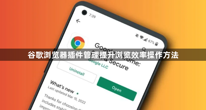谷歌浏览器插件管理提升浏览效率操作方法1