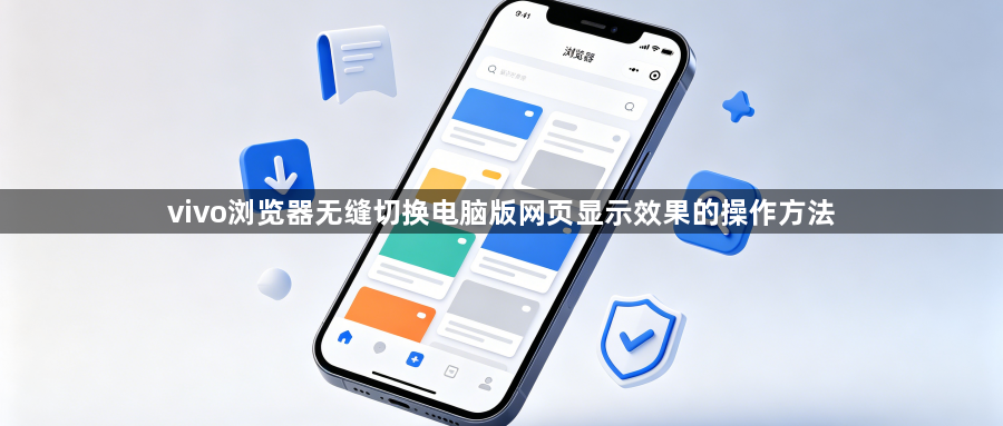 vivo浏览器无缝切换电脑版网页显示效果的操作方法1