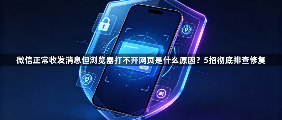 微信正常收发消息但浏览器打不开网页是什么原因？5招彻底排查修复1