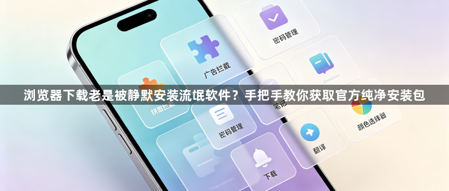 浏览器下载老是被静默安装流氓软件？手把手教你获取官方纯净安装包1