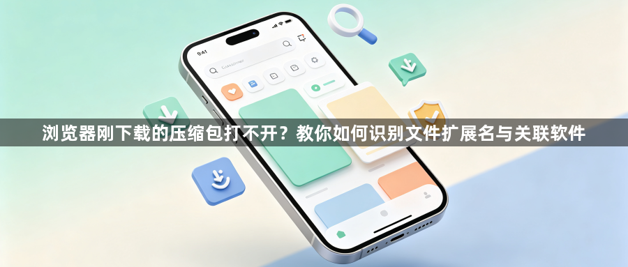 浏览器刚下载的压缩包打不开？教你如何识别文件扩展名与关联软件1