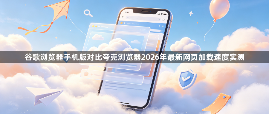 谷歌浏览器手机版对比夸克浏览器2026年最新网页加载速度实测1