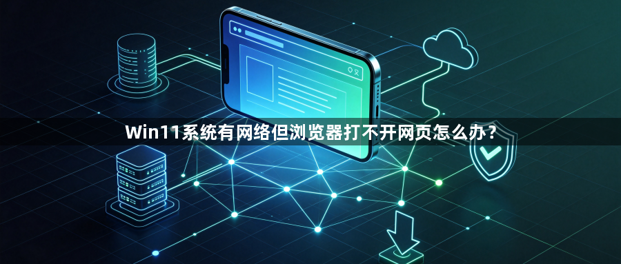 Win11系统有网络但浏览器打不开网页怎么办?1