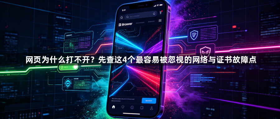 网页为什么打不开？先查这4个最容易被忽视的网络与证书故障点1