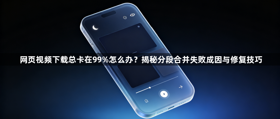 网页视频下载总卡在99%怎么办?揭秘分段合并失败成因与修复技巧1
