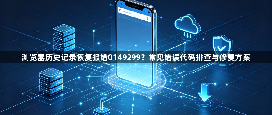 浏览器历史记录恢复报错0149299？常见错误代码排查与修复方案1
