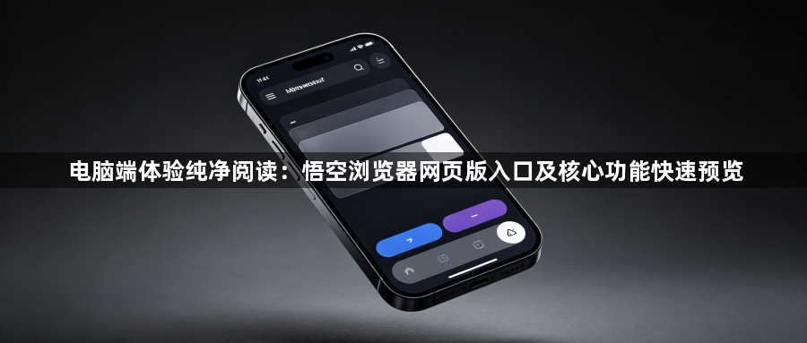 电脑端体验纯净阅读:悟空浏览器网页版入口及核心功能快速预览1