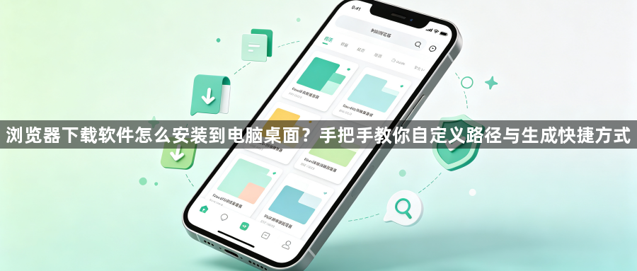 浏览器下载软件怎么安装到电脑桌面?手把手教你自定义路径与生成快捷方式1