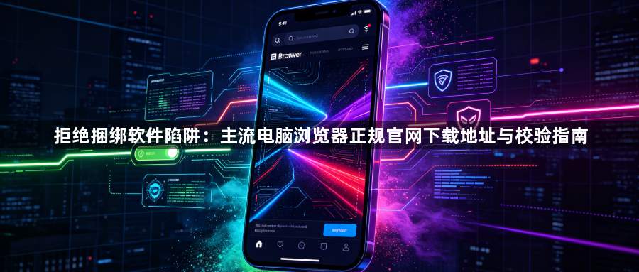 拒绝捆绑软件陷阱:主流电脑浏览器正规官网下载地址与校验指南1